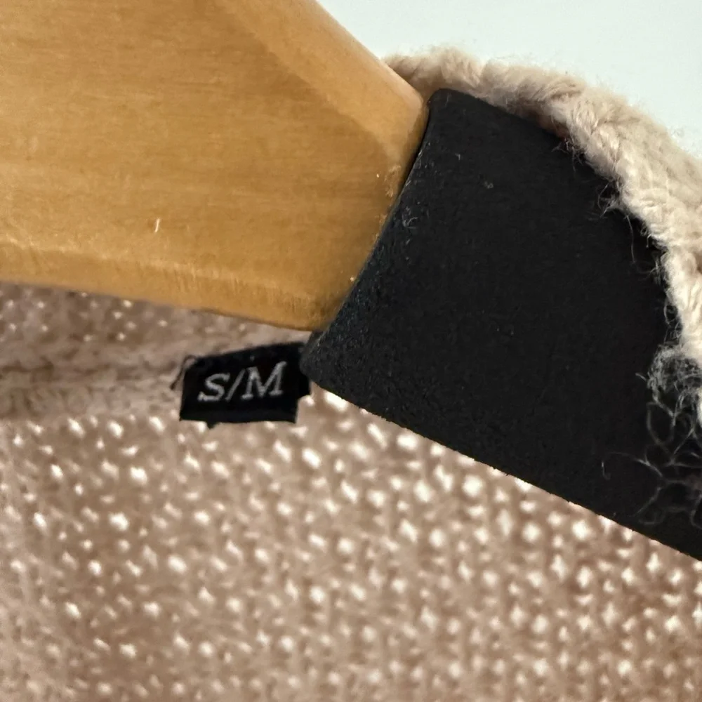 Cozy Beige Knit Cardigan Sweater